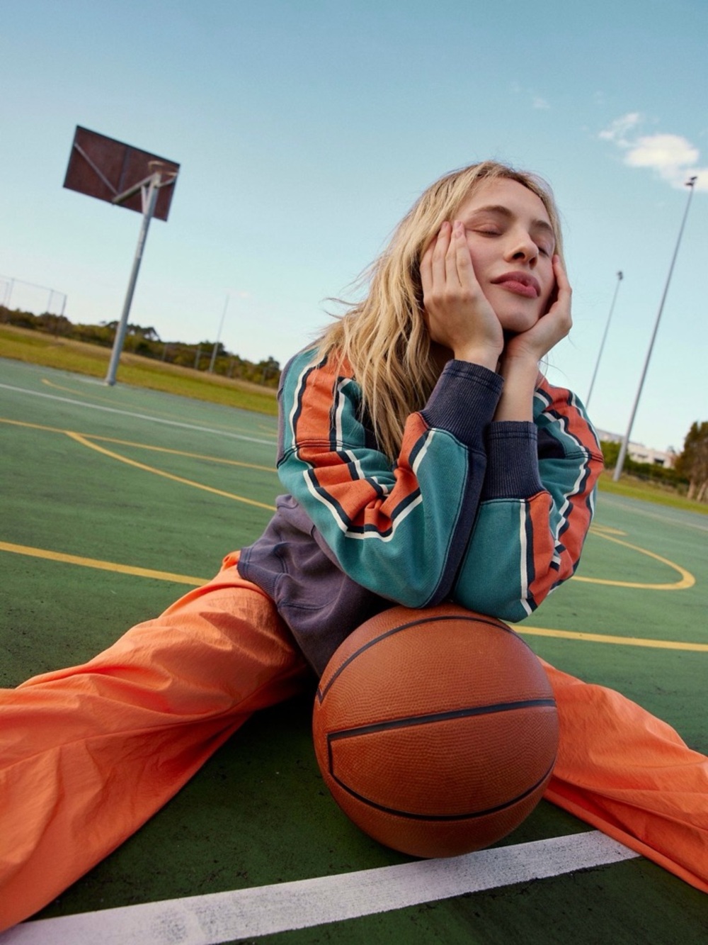 Free People Movement Intercept Striped Pullover